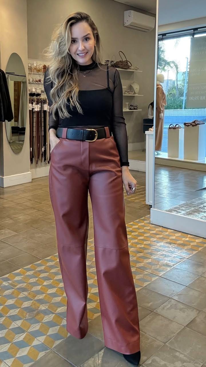Calça Couro Vip