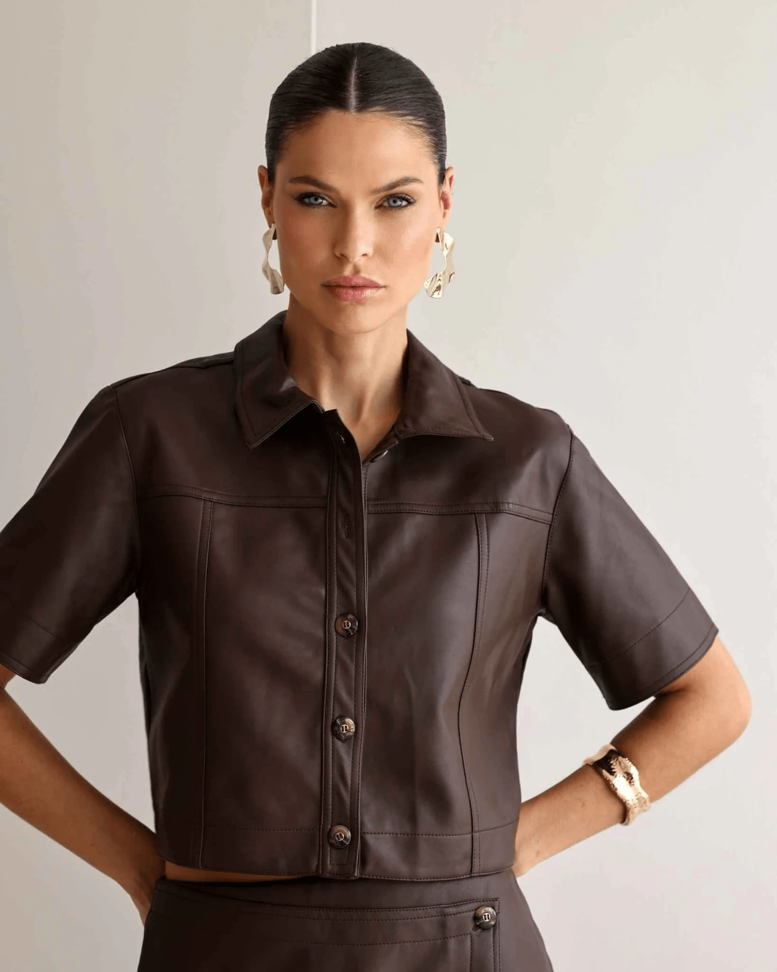 Casaqueto Efeito Leather