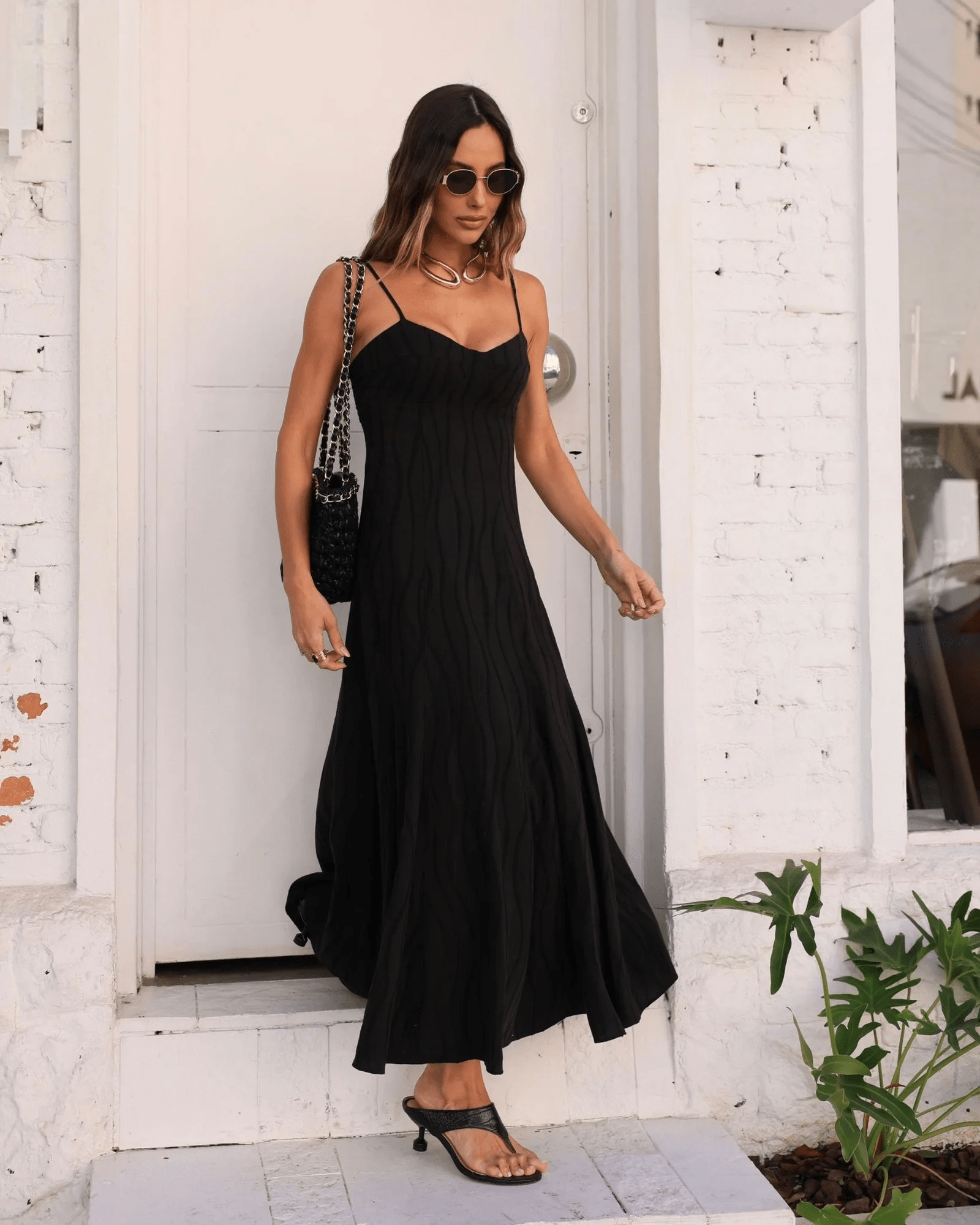 Vestido Midi Textura