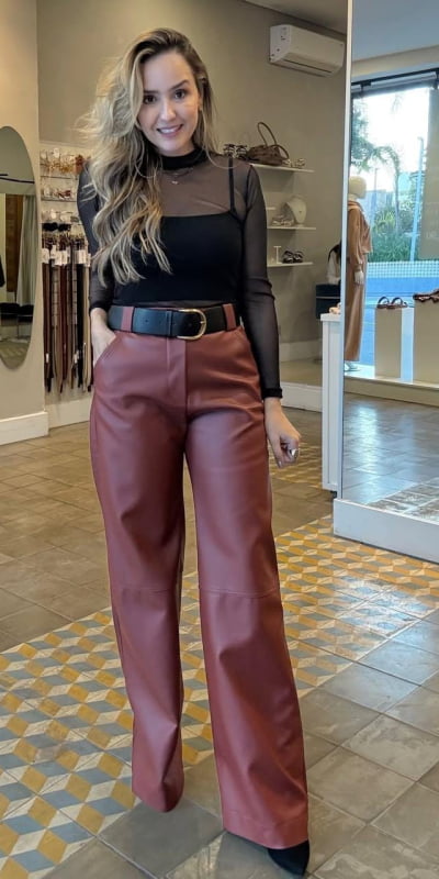 Calça Couro Vip Calça Couro Vip