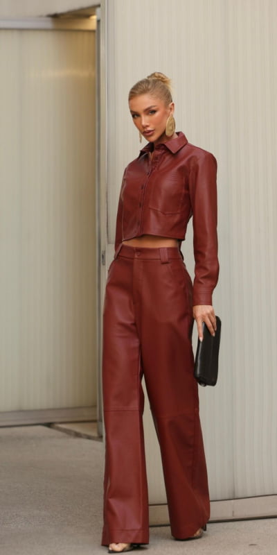 Calça Couro Vip