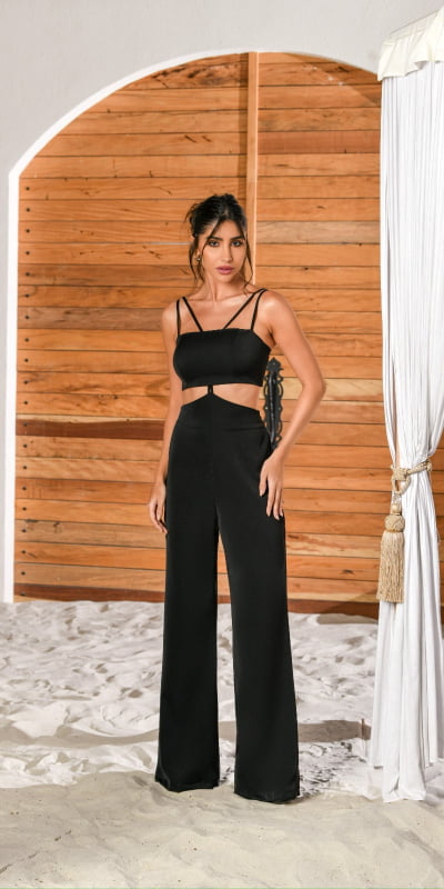 Conjunto Top Calça Suspensório 