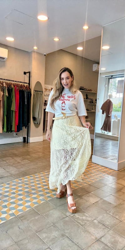 Saia Longa Rendada Saia Longa Rendada