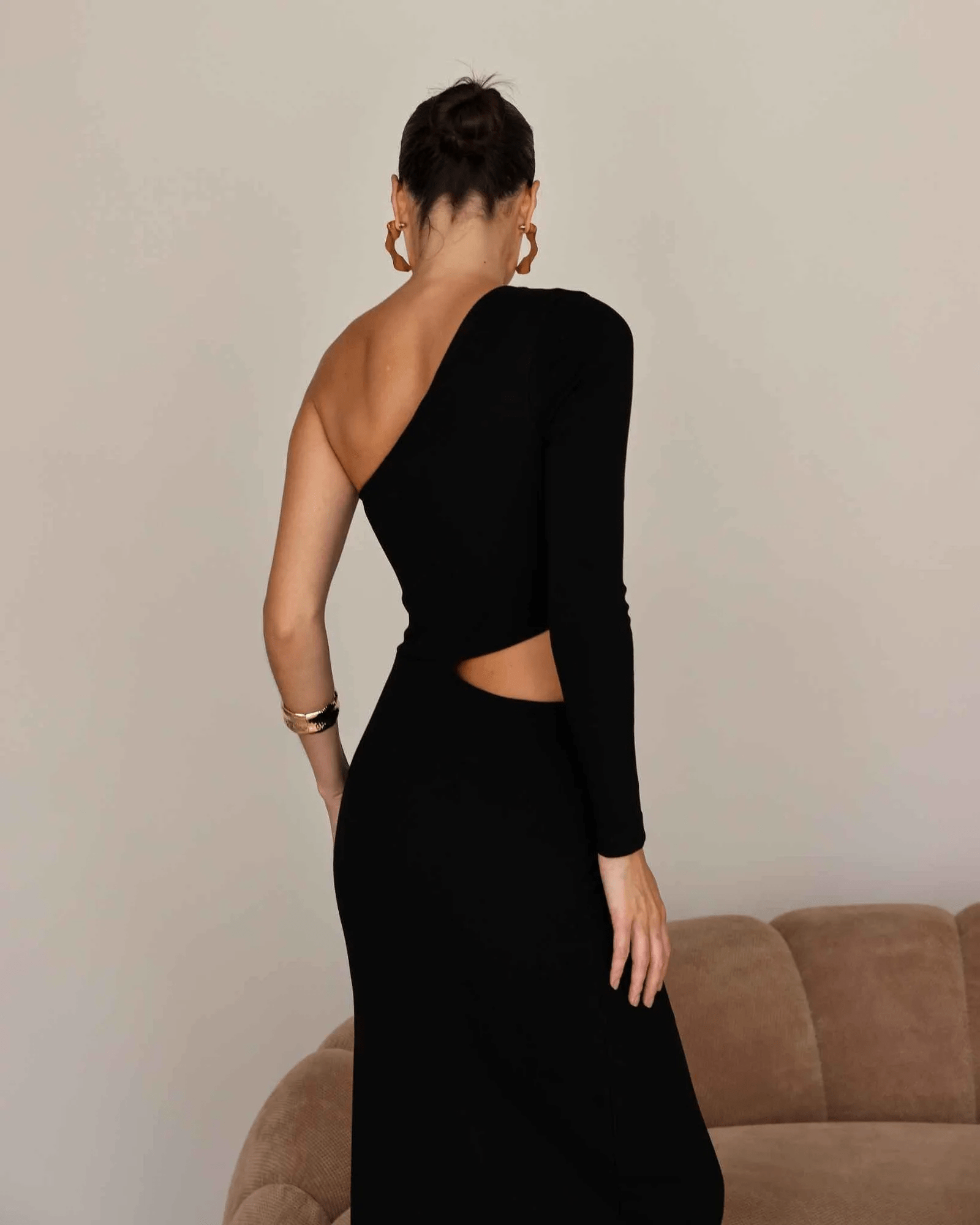 Vestido Malha Assimetrico