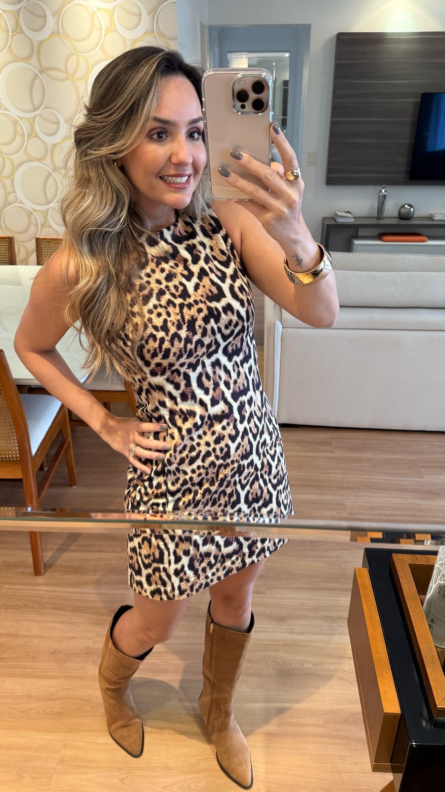 Vestido Curto Animal Print